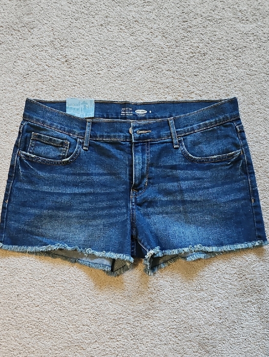 Old Navy Pants - NWT Old Navy Dark Blue Denim Frayed Hem Jean Shorts